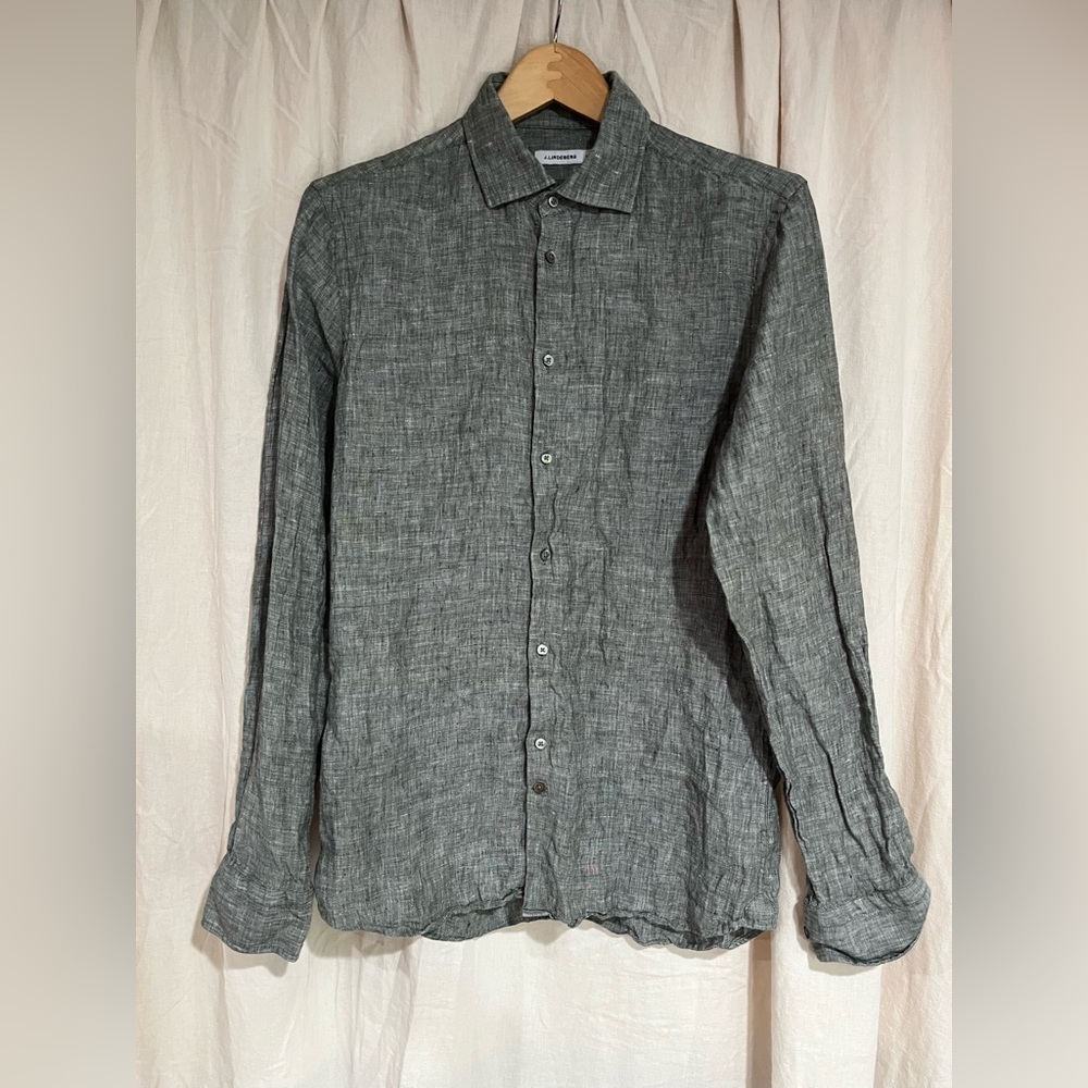 J.Lindeberg men’s linen button down shirt size small